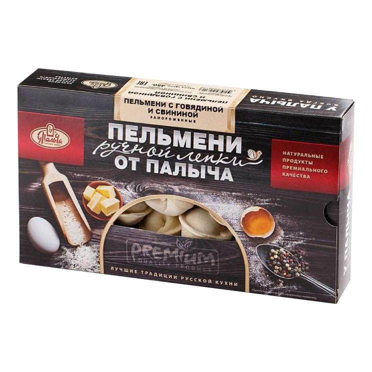 

Пельмени У Палыча с говядиной и свининой ручной лепки 450 г