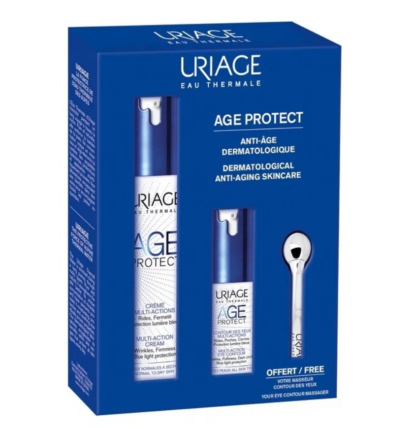 Купить Набор Uriage Age Protect Крем дневной 40 мл+Крем для глаз 15 мл+массажер