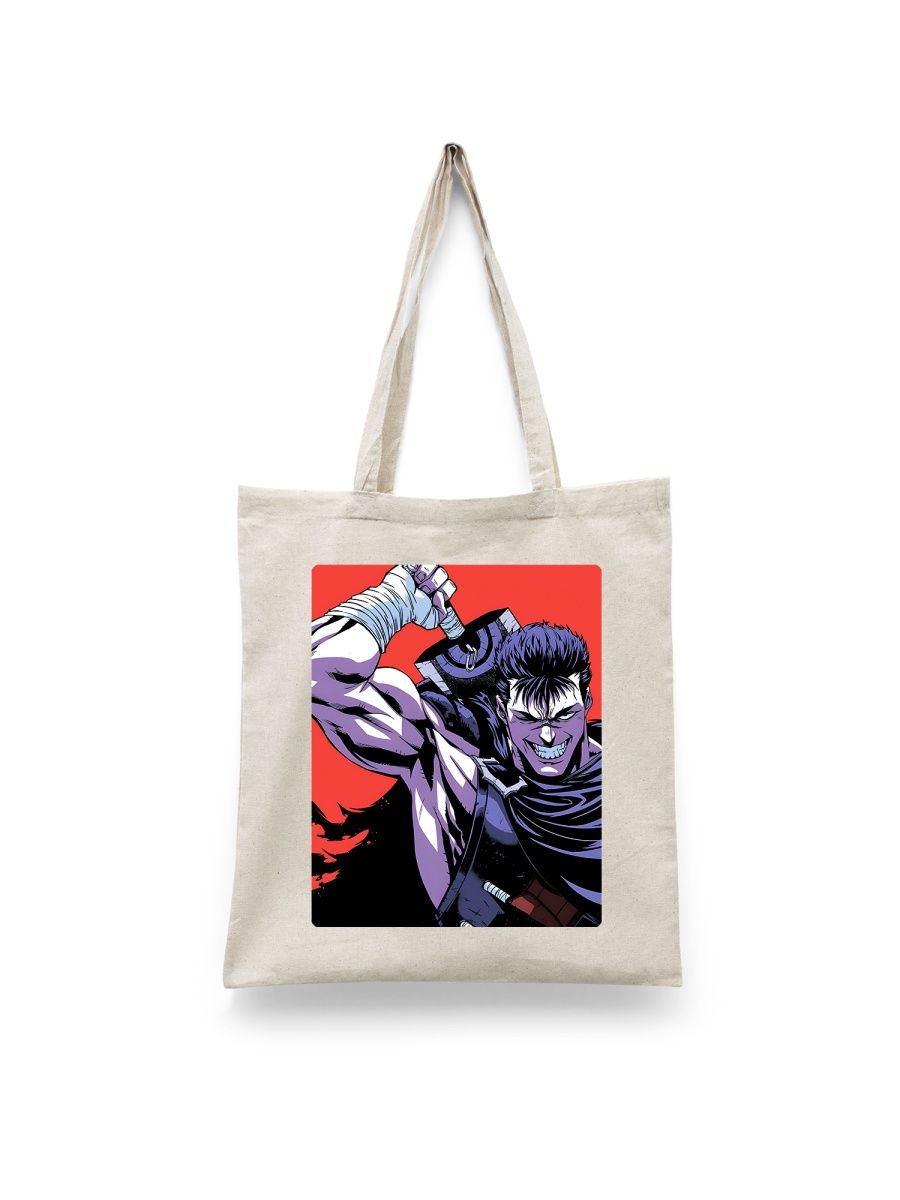 

Шоппер унисекс Каждому Своё Аниме/Берсерк/Berserk ANBR4, белый, Аниме/Берсерк/Berserk ANBR4