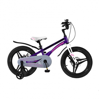 фото Детский двухколесный велосипед maxiscoo ultrasonic 18" делюкс, фиолетовый msc-u1801d
