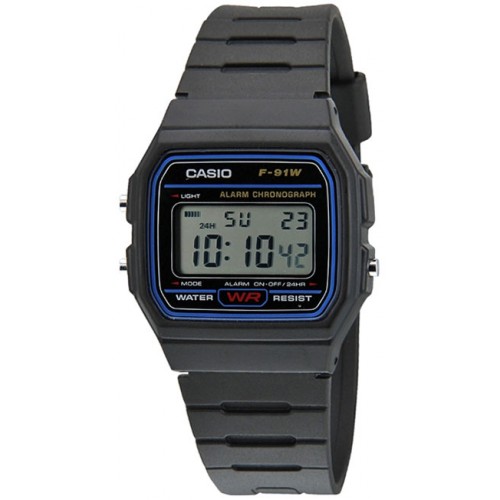 

Наручные часы мужские Casio F-91W-1D черные, F-91W-1D