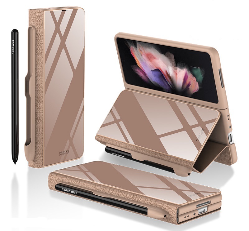 Чехол MyPads для Samsung Galaxy Z Fold4 золотой (230635)