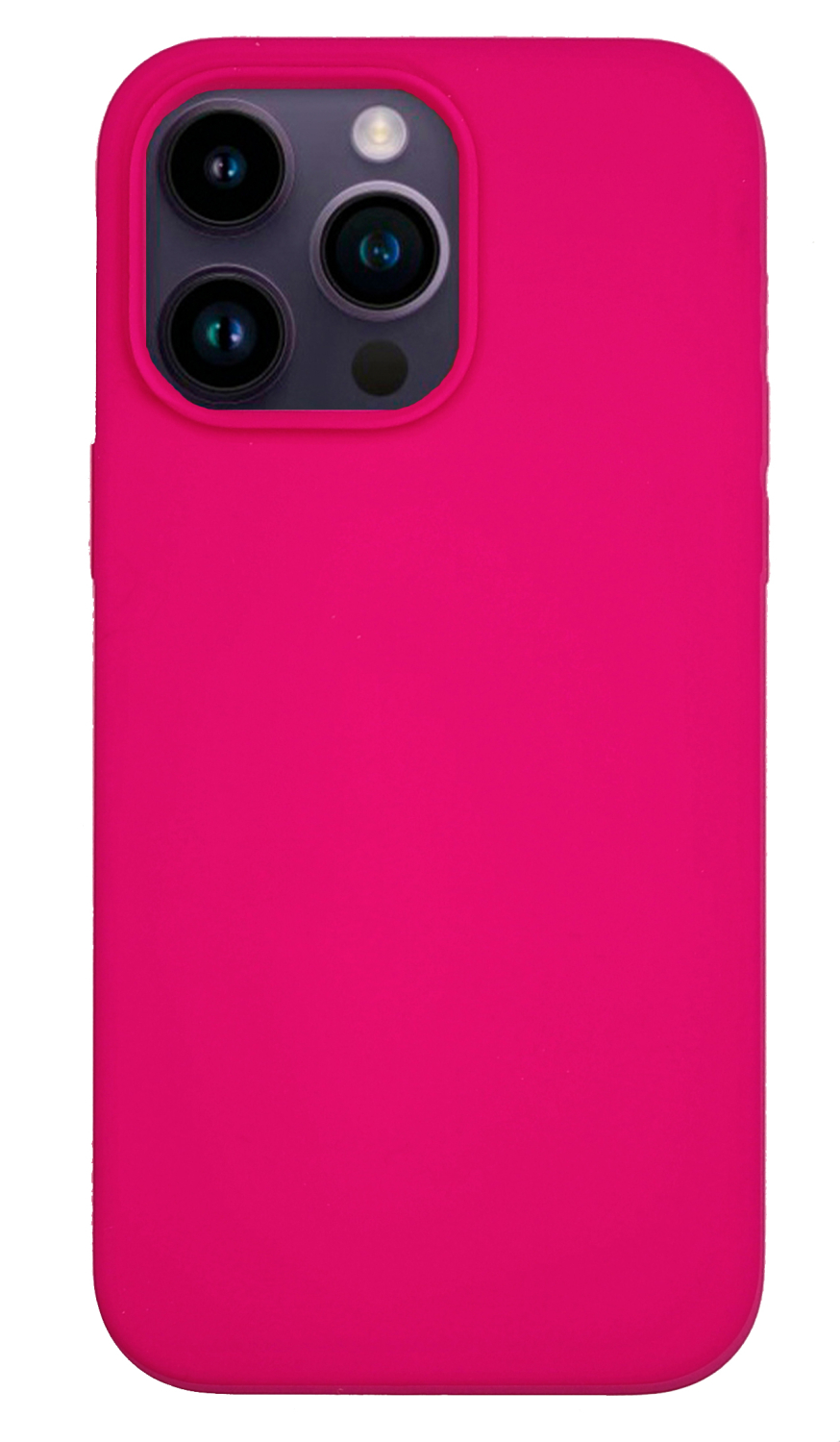

Чехол - накладка для iPhone 13 Pro Max, Silicon Case, без лого, ярко-розовый