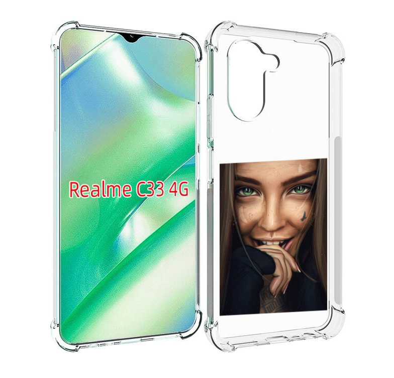 

Чехол MyPads девушка улыбается женский для Realme C33 4G, Прозрачный, Tocco