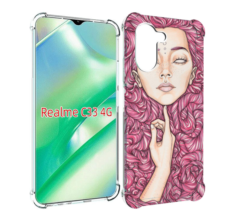 

Чехол MyPads девушка утонула в волосах женский для Realme C33 4G, Прозрачный, Tocco