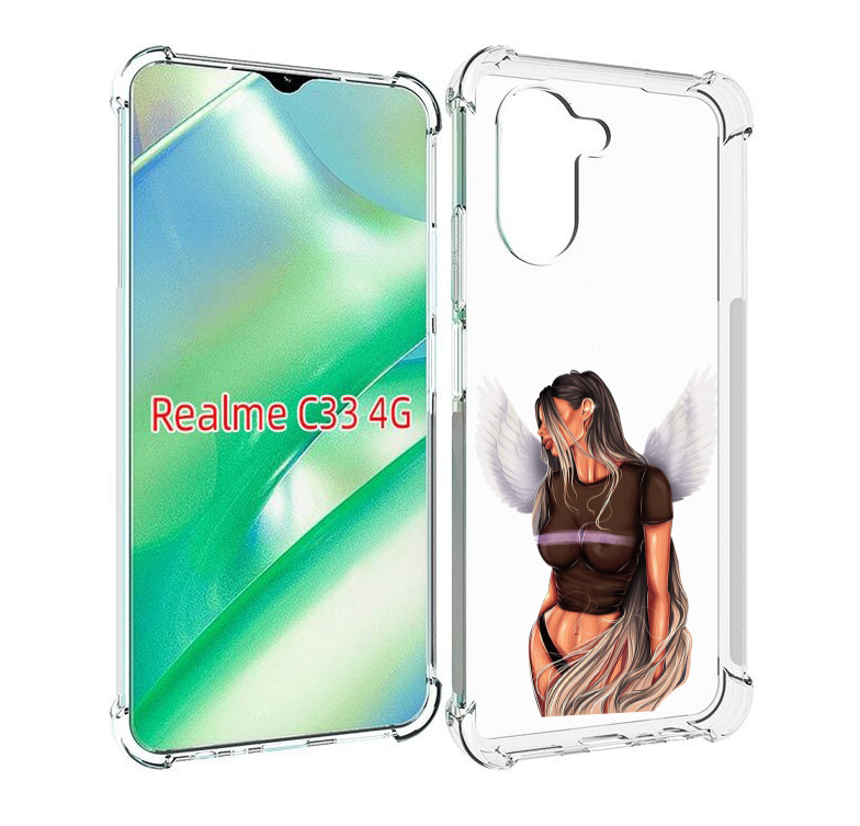 

Чехол MyPads девушка-ангел-с-крыльями женский для Realme C33 4G, Прозрачный, Tocco