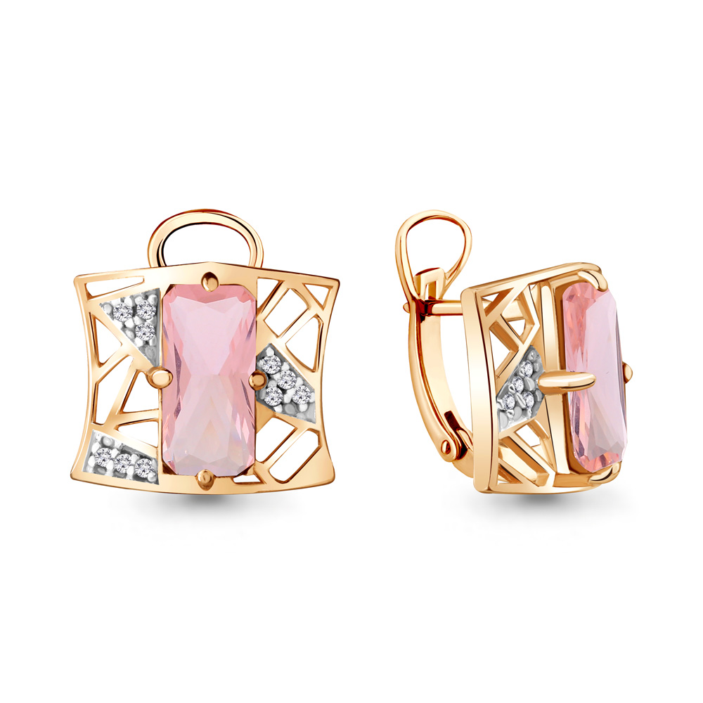 

Серьги из серебра с фианитом Aquamarine 4479490А_925_з, 4479490А_925_з