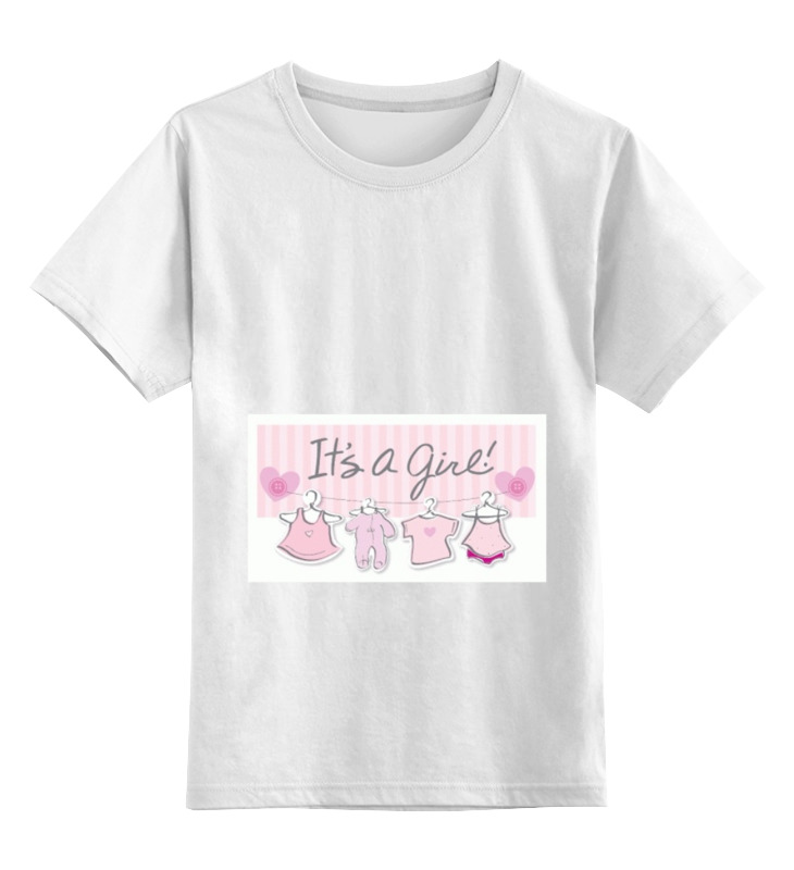 

Детская футболка классическая Printio It's a girl, р. 104, Белый, 0000000674417