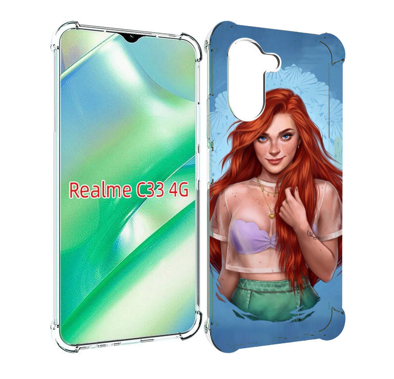 

Чехол MyPads девушка-в-голубом-фоне женский для Realme C33 4G, Прозрачный, Tocco