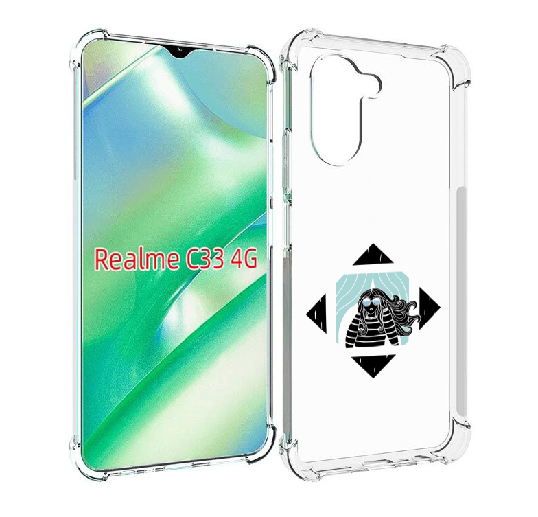 

Чехол MyPads девушка-в-квадратике для Realme C33 4G, Прозрачный, Tocco