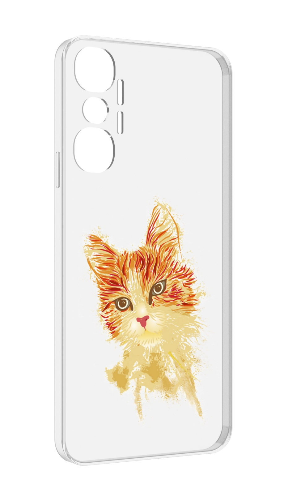 

Чехол MyPads рыжий кот для Infinix Hot 20 4G, Прозрачный, Tocco