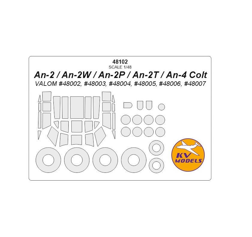 

48102KV Ан-2 / Ан-2В / Ан-2П / Ан-2Т / Ан-4 Colt VALOM 48002, 48003, 48004, 48005, 48006,