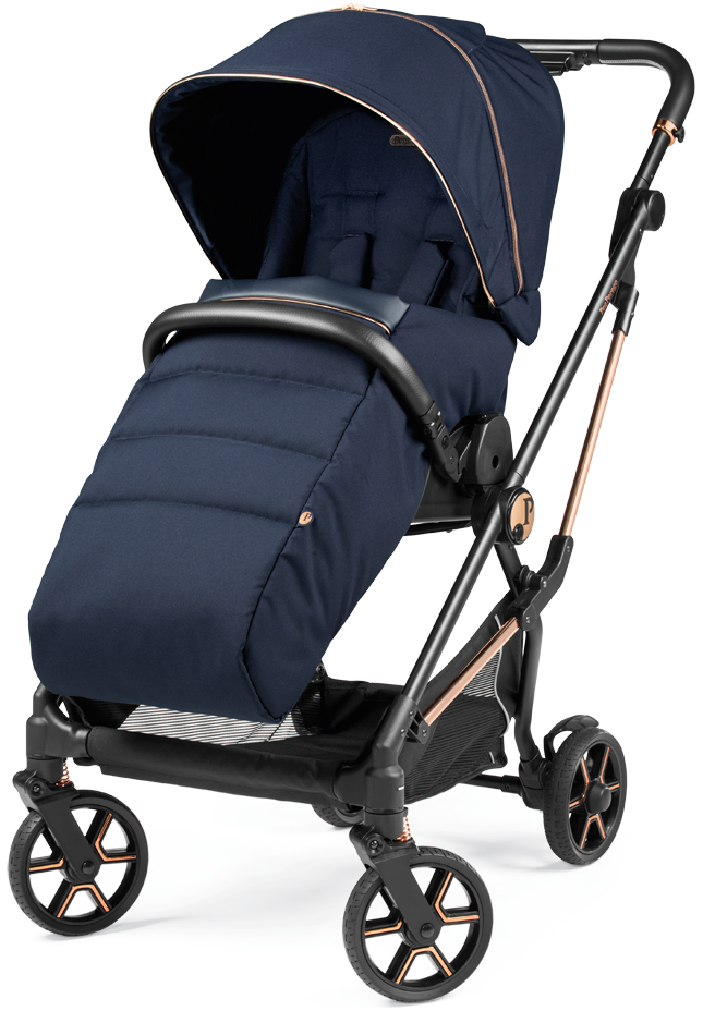 фото Прогулочная коляска peg perego vivace blue shine, синий peg-perego