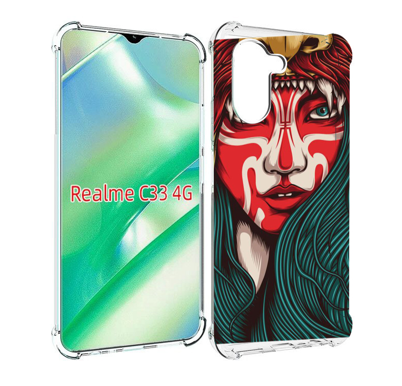 

Чехол MyPads девушка-в-маскировке для Realme C33 4G, Прозрачный, Tocco