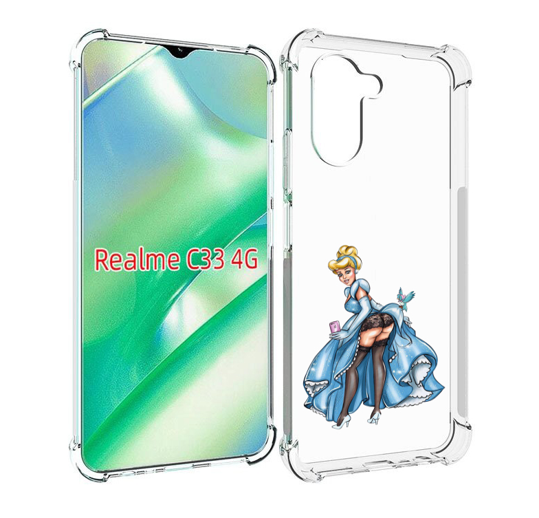 

Чехол MyPads девушка-в-платье-красивая женский для Realme C33 4G, Прозрачный, Tocco