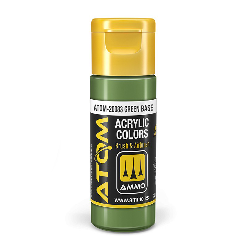 

Акриловая краска Ammo Mig Atom Color Зелёный базовый Green Base ATOM20083