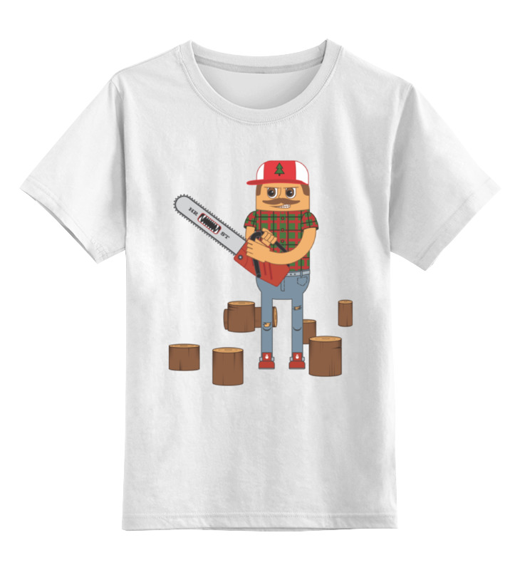 

Детская футболка классическая Printio Лесоруб, р. 104, Белый, 0000000675190