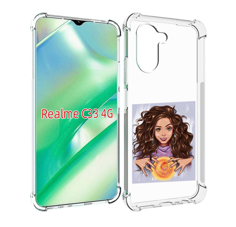 

Чехол MyPads девушка-волшебница для Realme C33 4G, Прозрачный, Tocco