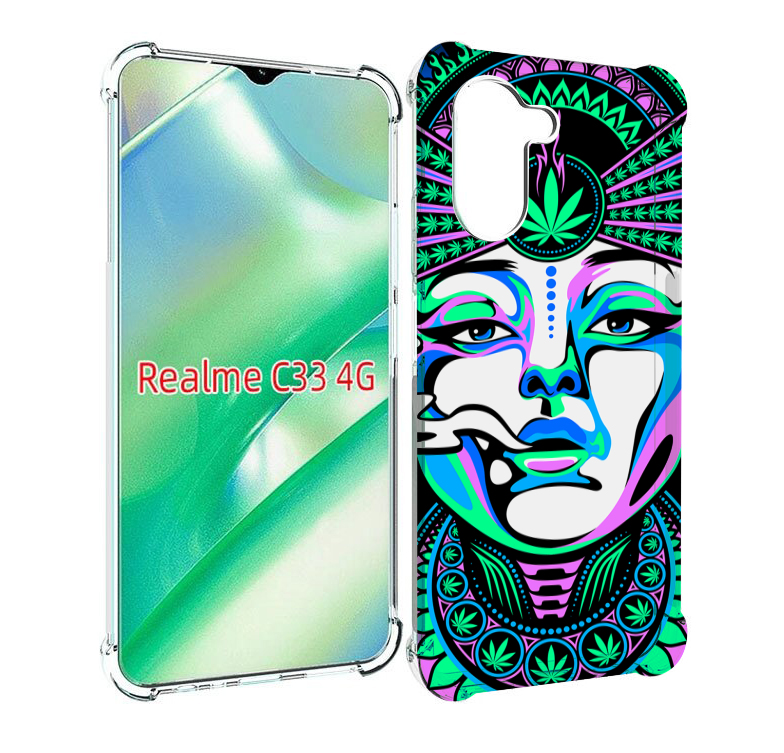 

Чехол MyPads девушка-любит-траву-абстракция для Realme C33 4G, Прозрачный, Tocco