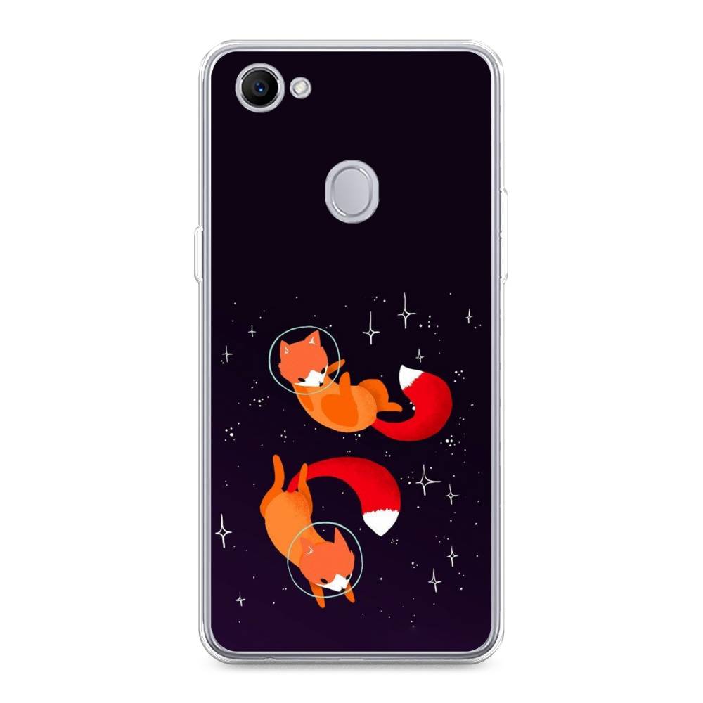 

Чехол Awog на Oppo F7 "Лисы космонавты", Разноцветный, 250350-4