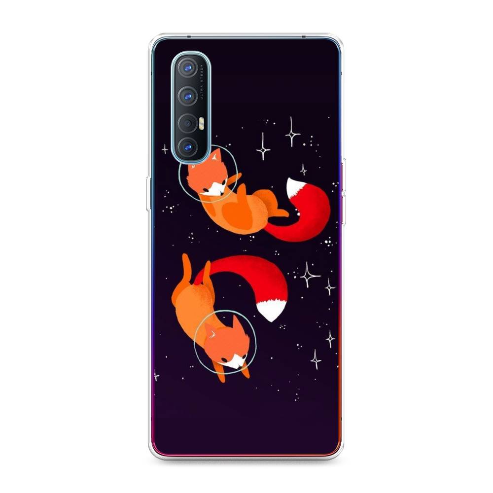 

Чехол Awog на Oppo Reno 3 Pro "Лисы космонавты", Разноцветный, 252550-4