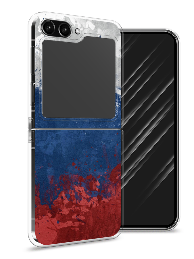 

Чехол Awog на Samsung Galaxy Z Flip 5 "Флаг России неровный", Белый;синий;красный, 2108350-5