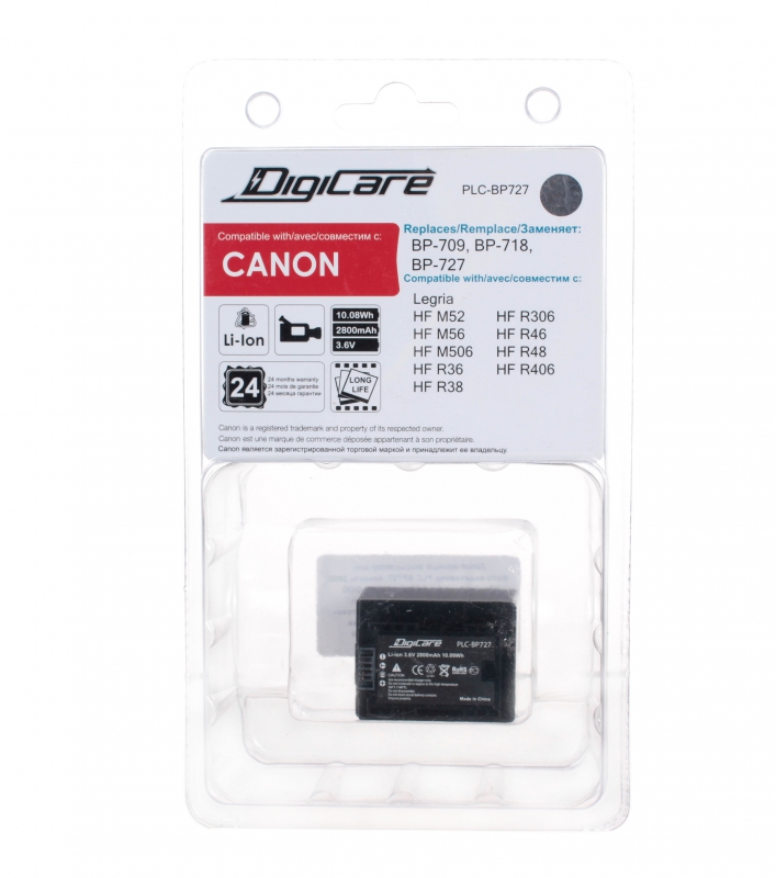 Аккумулятор DigiCare PLC-BP727 / BP-727 для камер FAN-SLED100, 16W,48