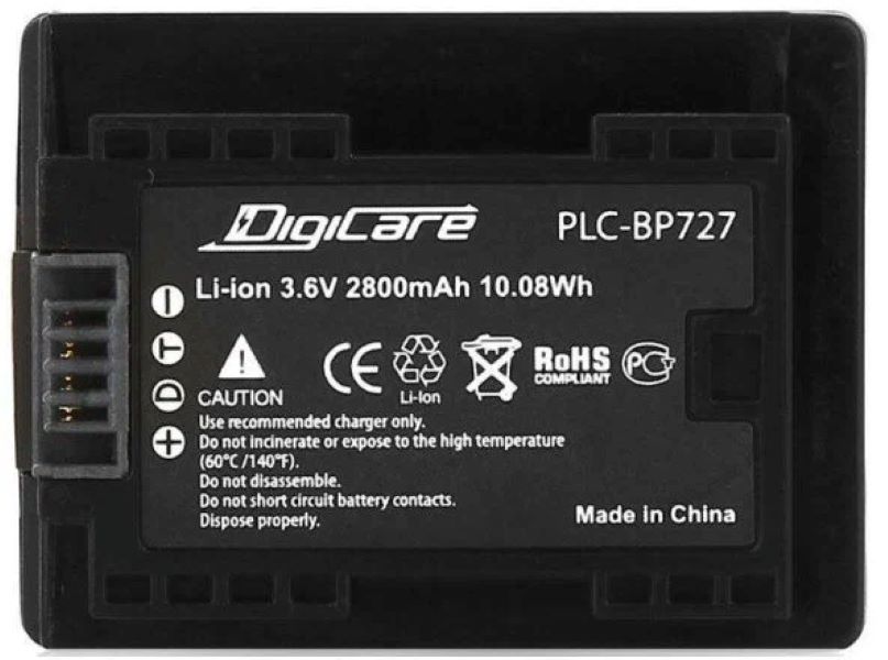 Аккумулятор для видеокамеры DigiCare PLC-BP727 2800 мА/ч