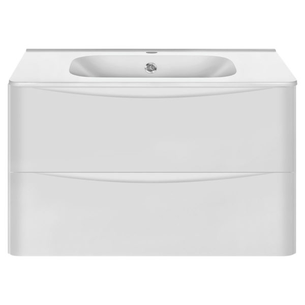 

Тумба с раковиной Vincea Paola 80 подвесная G.White VMC-2P800GW+VCB-2VP800W