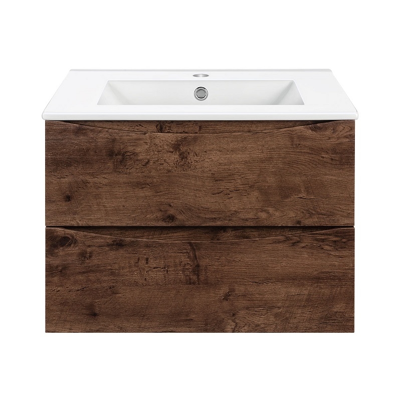 

Тумба с раковиной Vincea Mia 60 подвесная R.Wood VMC-2MC600RW+VBS-13960, Коричневый
