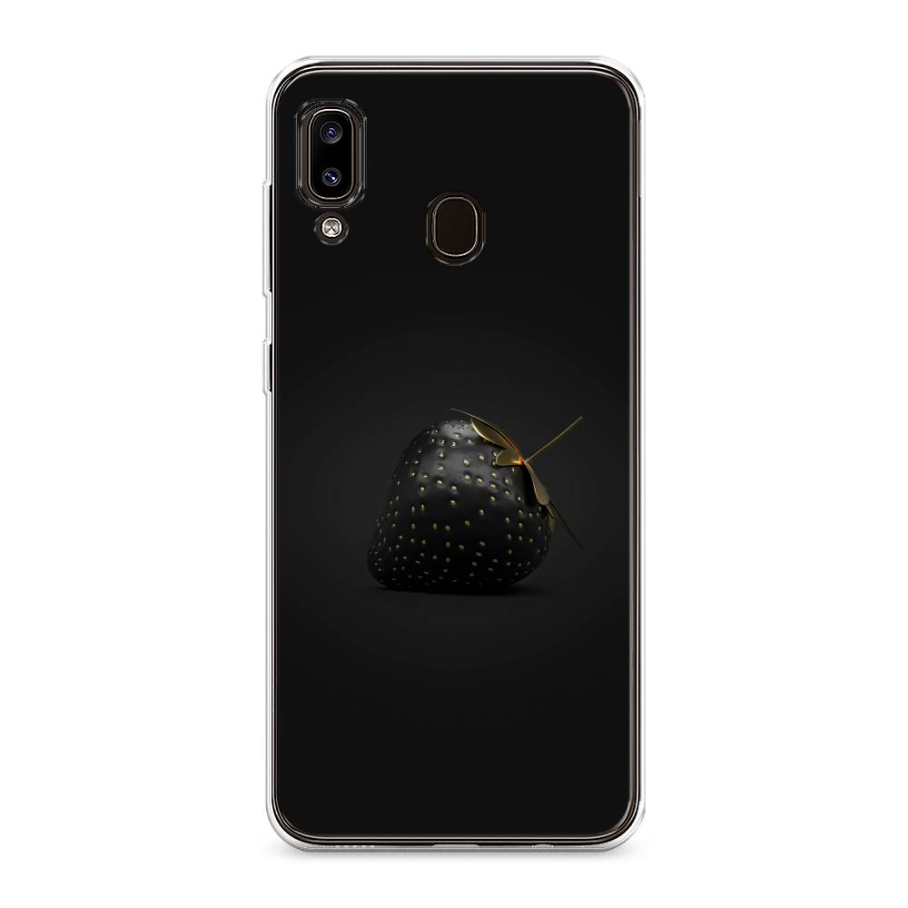 

Чехол Awog на Samsung Galaxy A30/A20 "Черная клубника", Разноцветный, 27550-10