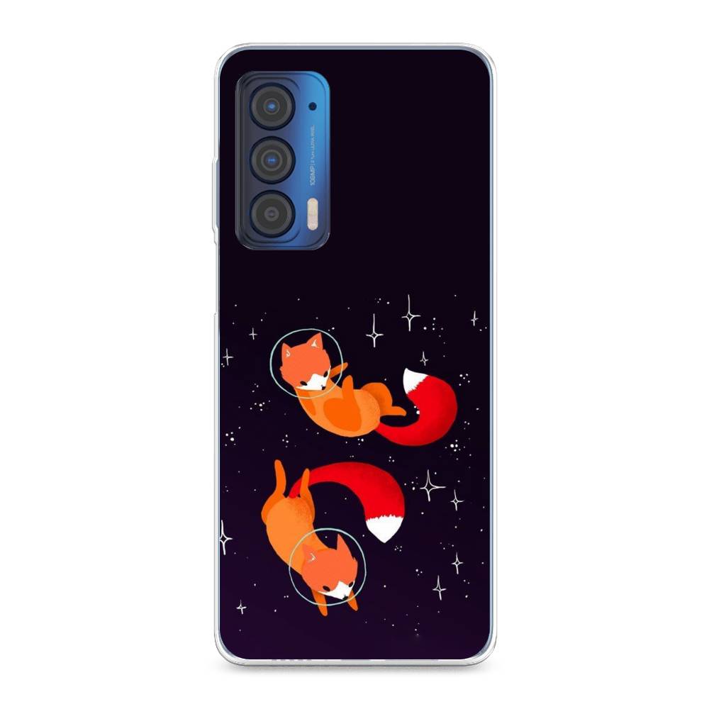 

Чехол Awog на Motorola Edge (2021) "Лисы космонавты", Разноцветный, 242950-4