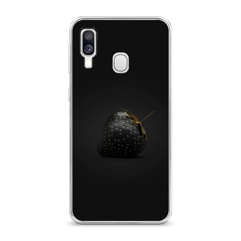 

Чехол Awog на Samsung Galaxy A40 "Черная клубника", Разноцветный, 28050-10
