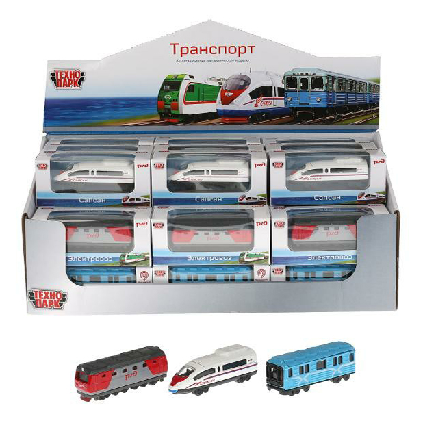 Игрушка метро-поезд-локомотив Технопарк металлический в ассортименте (вид по наличию)