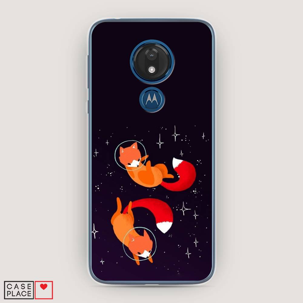 

Чехол Awog на Motorola Moto G7 / Моторола Мото G7 "Лисы космонавты", Разноцветный, 241150-4