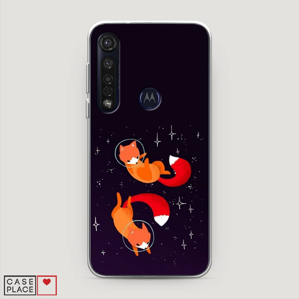 

Чехол Awog на Motorola Moto G8 Plus "Лисы космонавты", Разноцветный, 241450-4