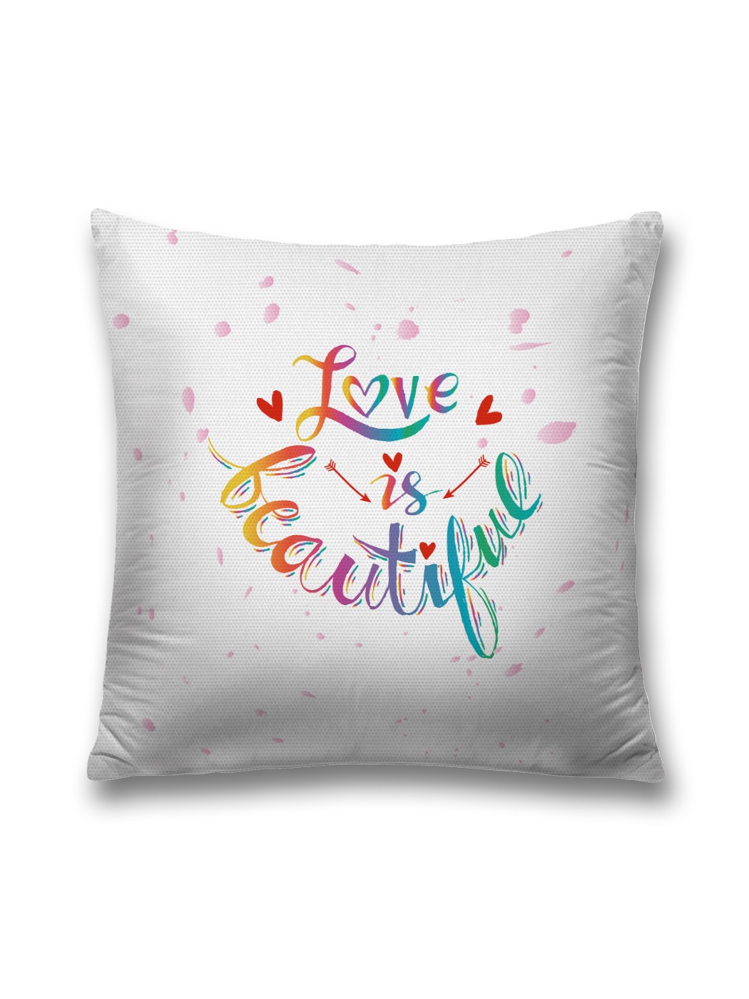 

Наволочка декоративная JoyArty "Радужная любовь" на молнии, 45x45 см, Белый, Радужная любовь
