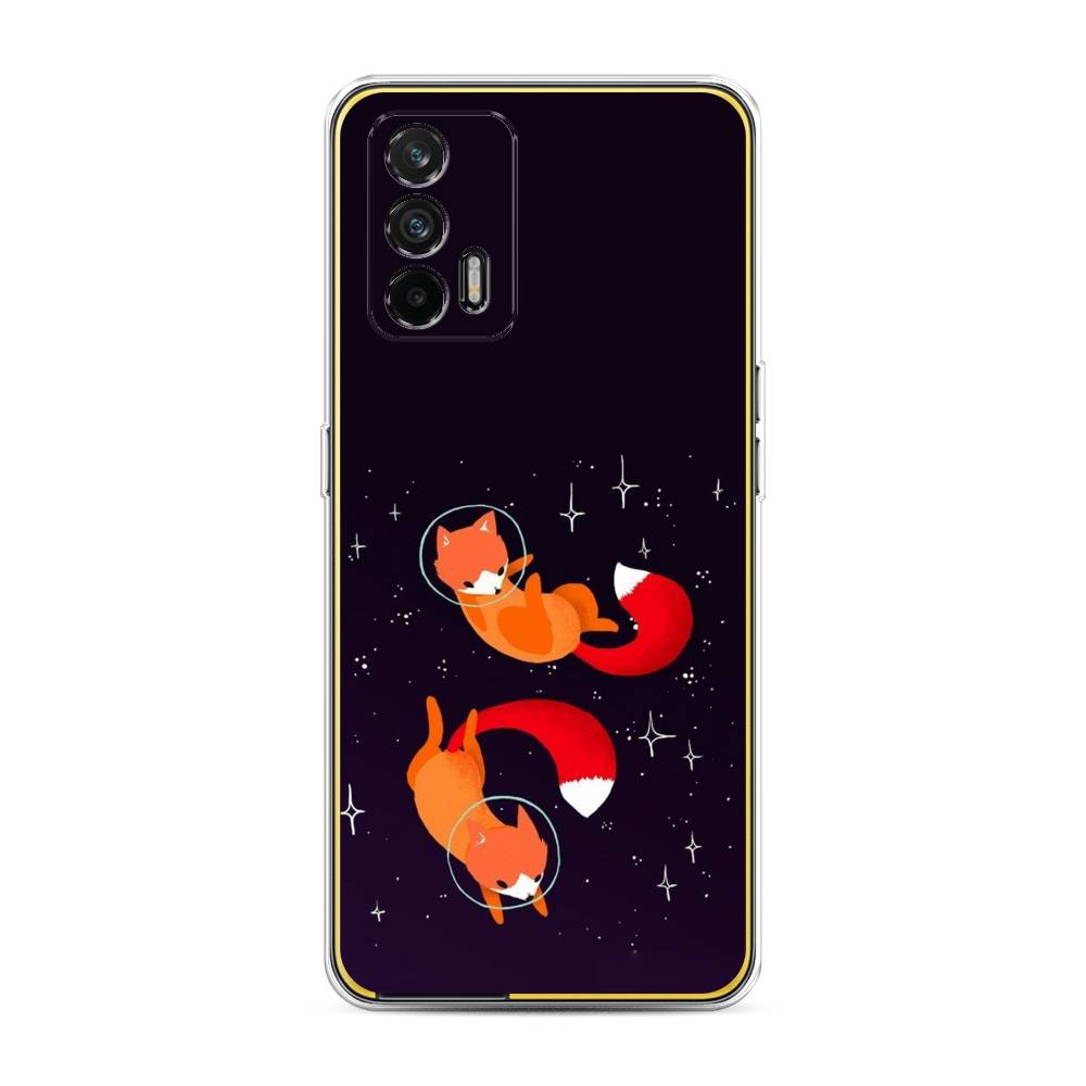 

Чехол Awog на Realme GT "Лисы космонавты", Разноцветный, 256350-4