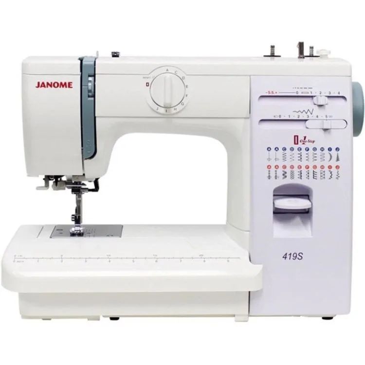 

Швейная машина JANOME 5519 белый, фиолетовый, 5519