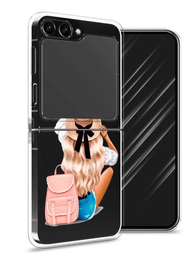 

Чехол Awog на Samsung Galaxy Z Flip 5 "Автостопом самолетом", Бежевый;белый, 2108350-7