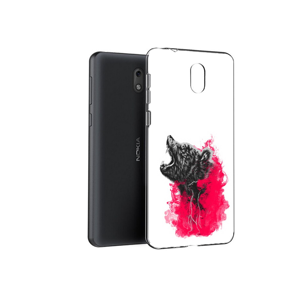 

Чехол MyPads Tocco для Nokia 2.1 медведь в дымке (PT114269.92.463), Прозрачный, Tocco