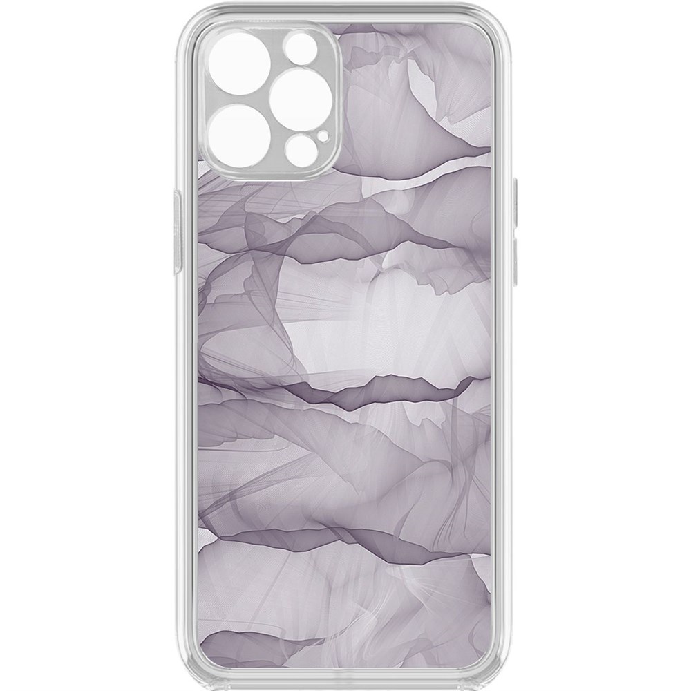 

Чехол-накладка Krutoff Clear Case Абстракт 1 для iPhone 12 Pro с защитой камеры, Прозрачный