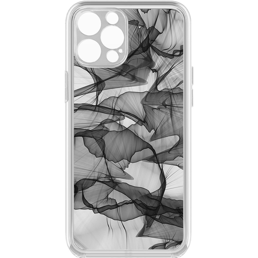 фото Чехол-накладка krutoff clear case абстракт 14 для iphone 12 pro с защитой камеры