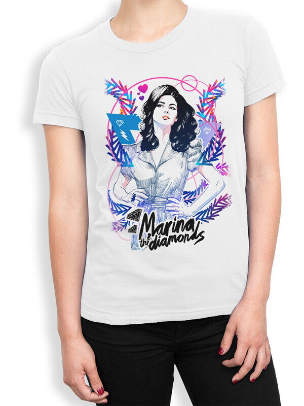 

Футболка женская Dream Shirts Marina Diamandis Женская 50007161 белая M, Marina Diamandis Женская 50007161