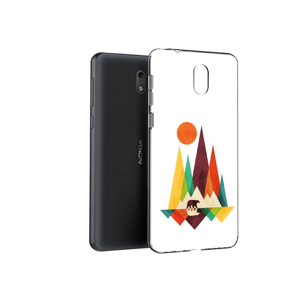 

Чехол MyPads Tocco для Nokia 2.1 нарисованные горы с медведем (PT114269.92.506), Прозрачный, Tocco
