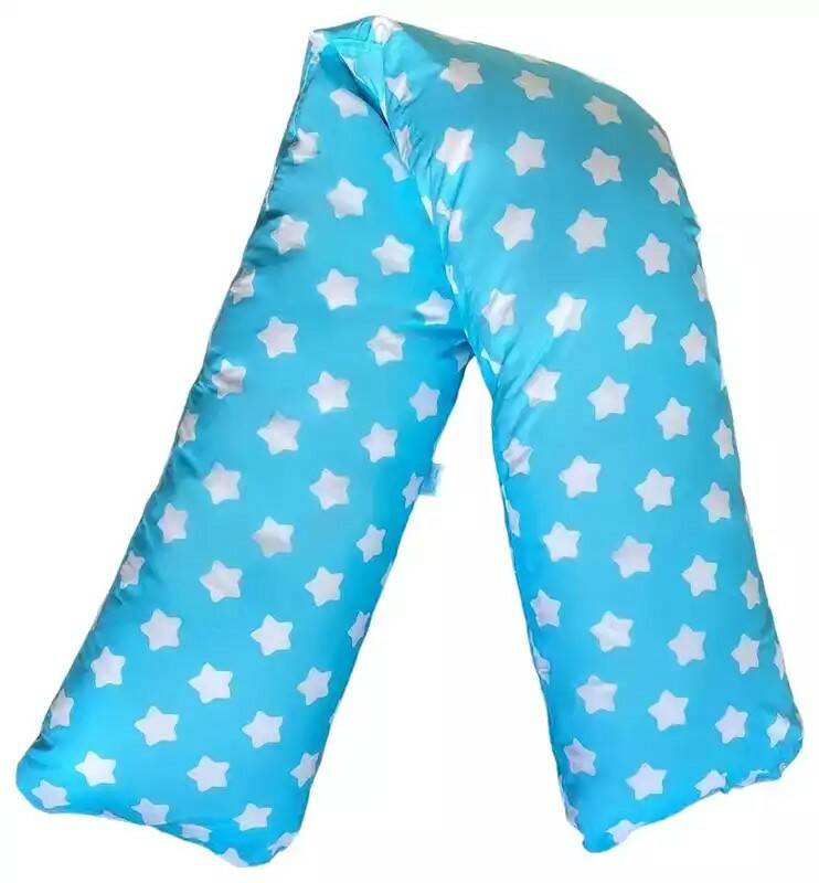 

Подушка для беременных "U Комфорт» + подушка «Малютка" ("Прянички" бирюза), Голубой;белый