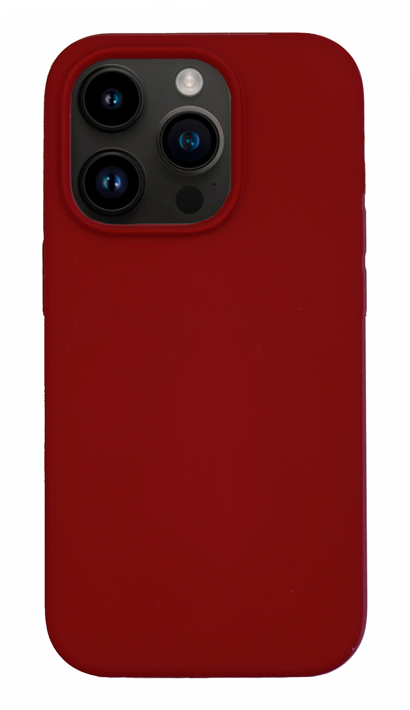 

Чехол-накладка для iPhone 14 Pro, Silicon Case, без лого, бордовый, Красный