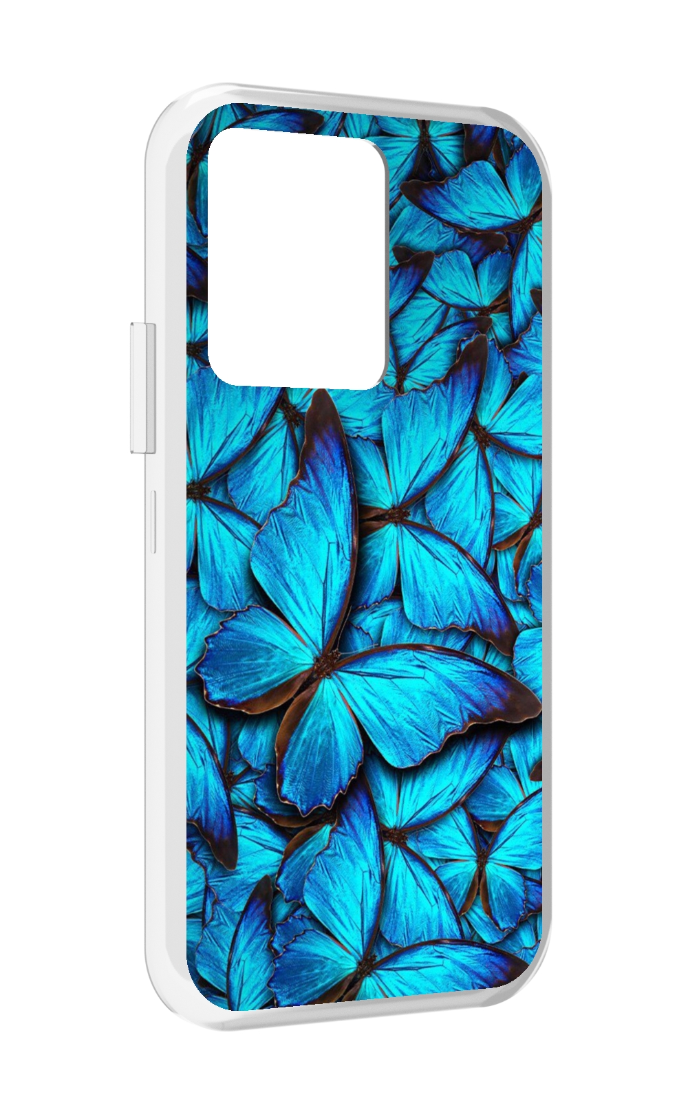 

Чехол MyPads бирюзовые бабочки для Vivo iQOO 10, Прозрачный, Tocco