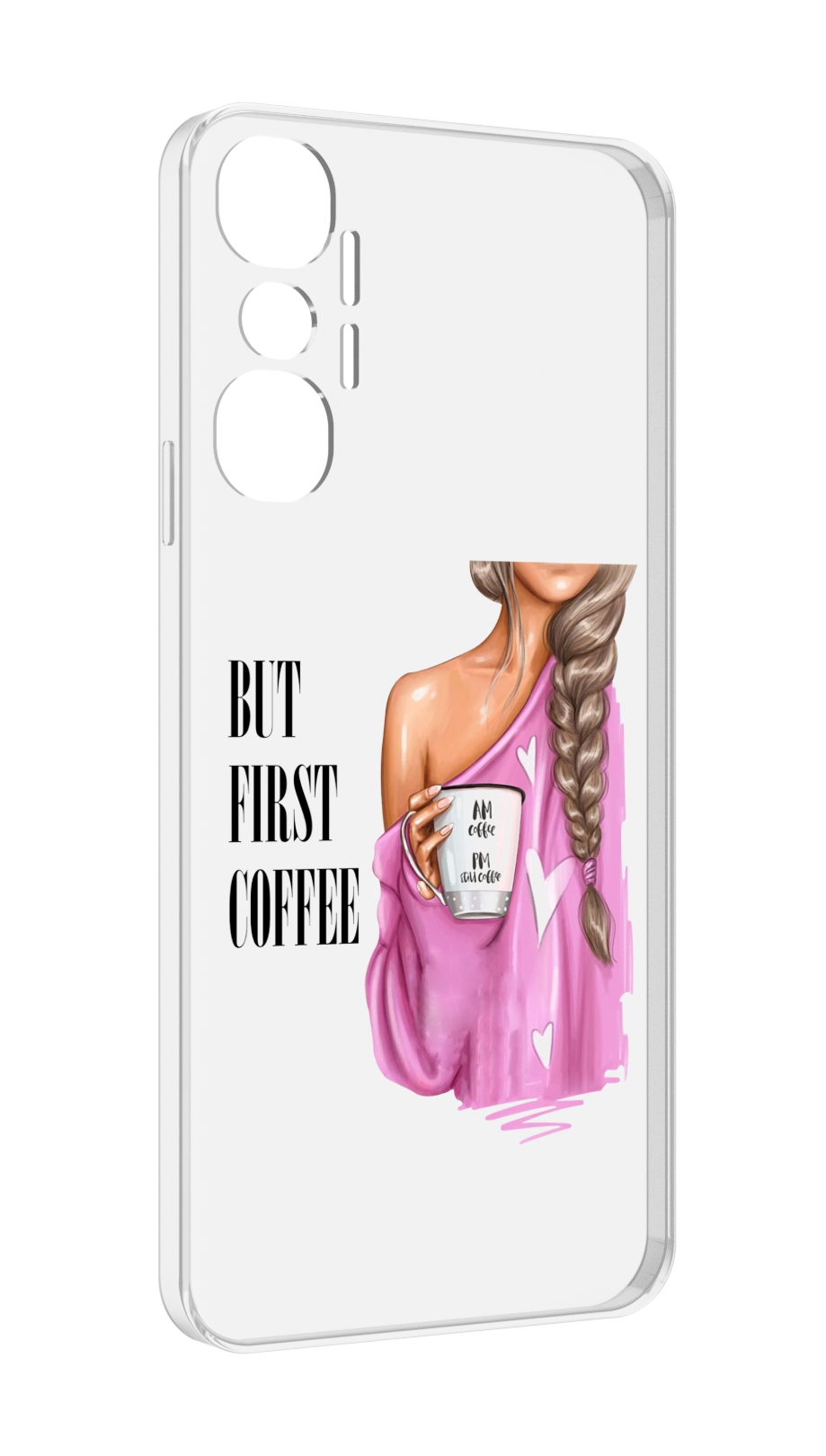 

Чехол MyPads сначала-кофе для Infinix Hot 20 4G, Прозрачный, Tocco