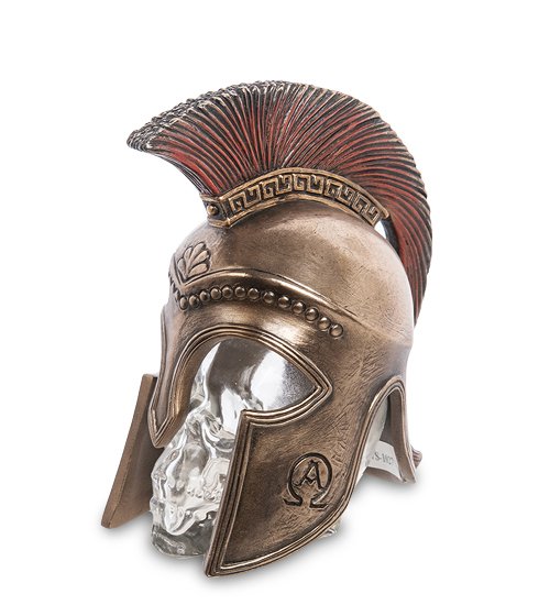 Флакон Спартанский шлем на стеклянном черепе WS-1027 113-906350